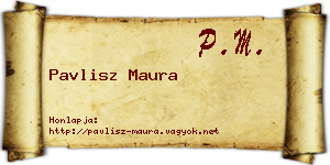 Pavlisz Maura névjegykártya